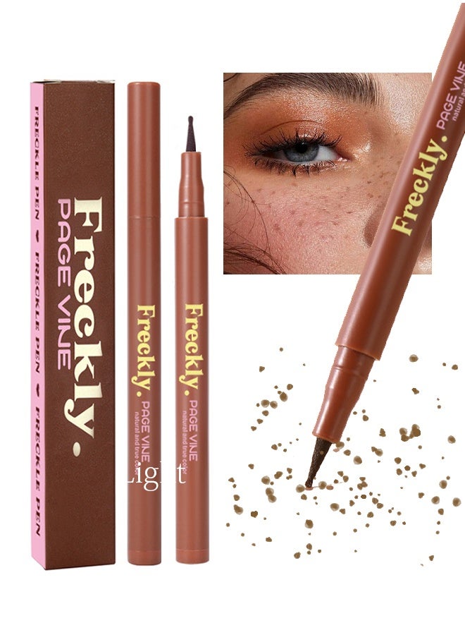 PAGE VINE Freckle Pen, Fake Freckles Pen for Natural Sunkissed Makeup,Faux Face Freckle Pens Waterproof and Long Lasting,Soft Sopt Freckle Pen #02 - Image 1